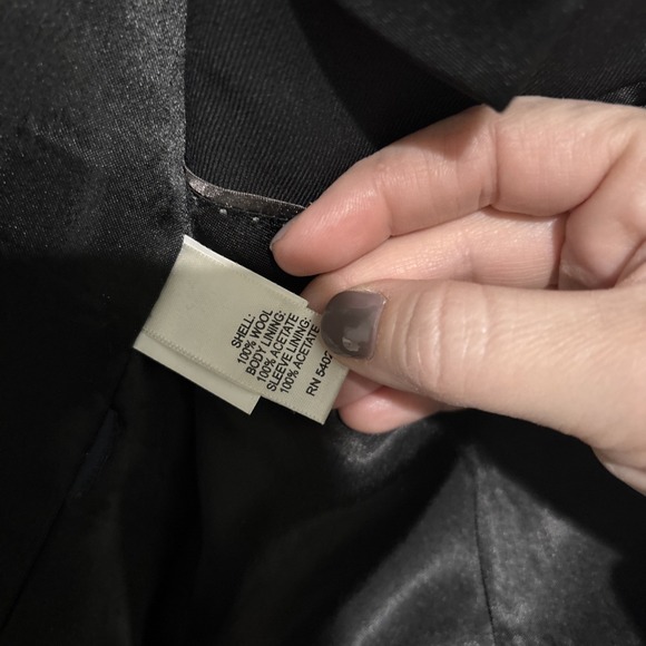 Banana Republic Men's Modern 38S Sport Jacket Made In Turkey 100% Wool Black - Picture 4 of 7